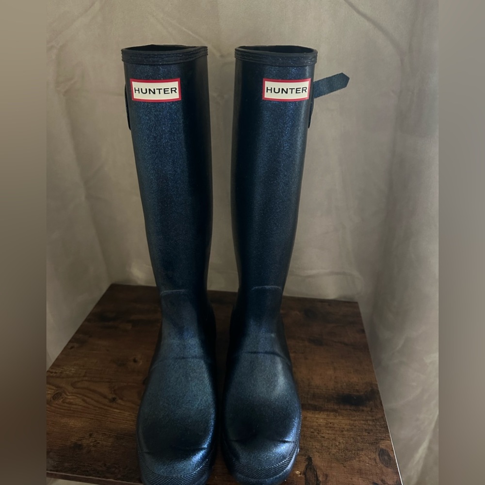 Hunter Navy Blue Tall Rainboots